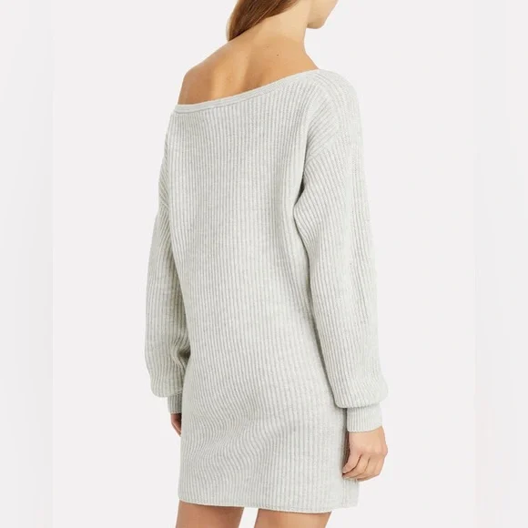 NWT intermix wool cashmere sweater dress tunic heather gray - Picture 3 of 12